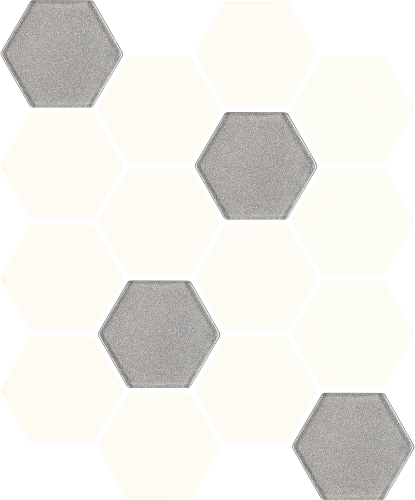 Изображение Мозаика Hexagon Bianco Mix 22*25.5 #S