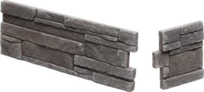 Picture of Deco stone corner tiles Dacota Volcano 10x37.5