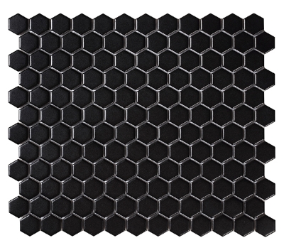 Picture of Mosaic Hexagon Black Matt 25,8*29,8 #S