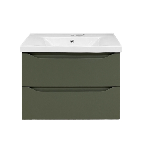 Picture of Washbasin cabinet Sevilla 70 with washbasin Sava 70 olive