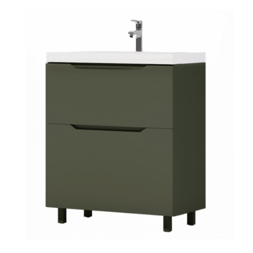 Picture of Washbasin cabinet Sevilla 60 with washbasin Sava 60 olive