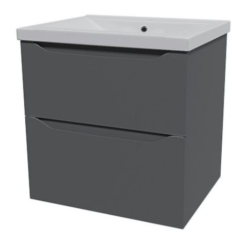 Picture of Washbasin cabinet Sevilla 60 with washbasin Sava 60 gray