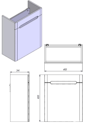 Picture of Bathroom cabinet Tivoli 65 (SELL OUT)