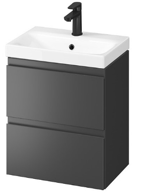 Picture of Cabinet with washbasin  MODUO SLIM 50 ANTHRACITE