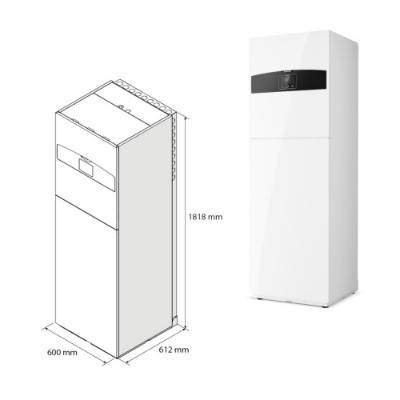 Picture of Air-water heat pump Ariston NIMBUS COMPACT 35 S NET R32, with integrated water heater, with Wi-Fi, 6.35 kW