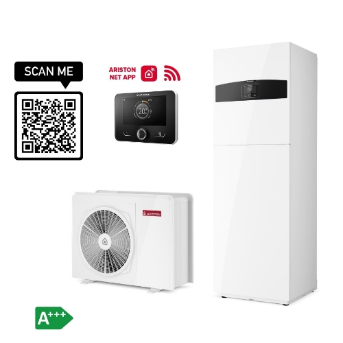 Picture of Air-water heat pump Ariston NIMBUS COMPACT 80 S NET R32, with integrated water heater, with Wi-Fi, 11.74 kW