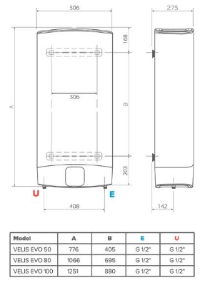 Изображение Водонагреватель VELIS EVO 50 L