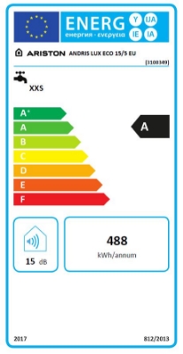 Picture of Water heater ANDRIS LUX ECO 15L, over sink SG