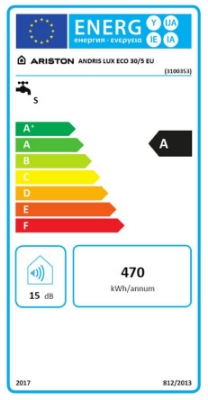 Picture of Water heater ANDRIS LUX ECO 30L, over sink SG