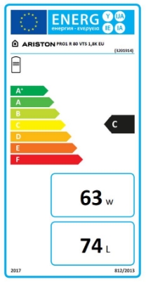 Picture of Water heater PRO R EVO 80L, vertical (left)