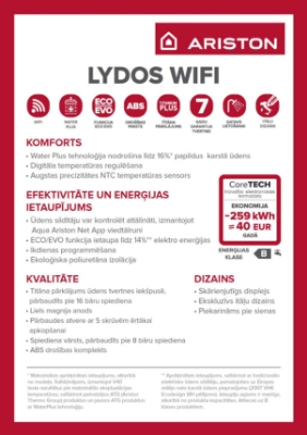 Изображение Водонагреватель LYDOS WIFI 80L, вертикальный