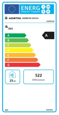 Изображение Водонагреватель ANDRIS RS 15, над раковиной