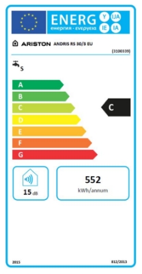 Picture of Water heater ANDRIS RS 30L over sink