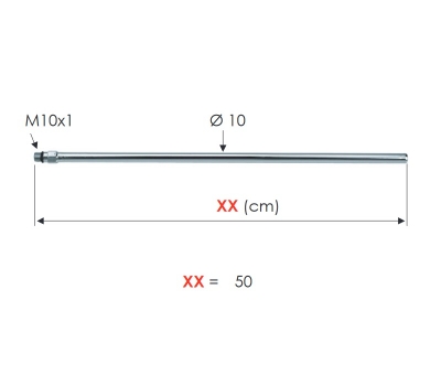 Picture of Pipe for mixer d10, chrome plated, L-50cm