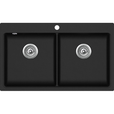 Picture of Granite sink SQM200 black metallic