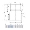 Изображение Переходник для черного дымохода D200/D180