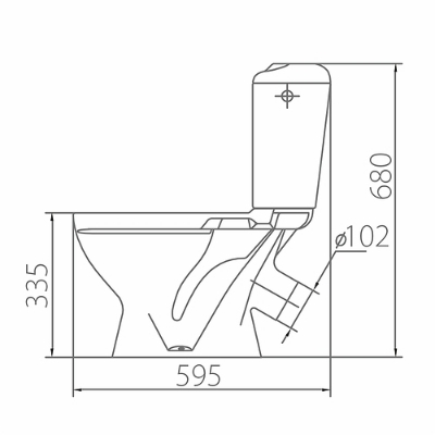 Picture of WC KOLO Bambi PP seat, 45 gr, bottom inlet