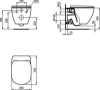 Изображение Инсталляция  IDEAL STANDARD (WC рама ProSys 120+унитаз Tesi с крышкой Soft Close+кнопка Oleas M1 хром)