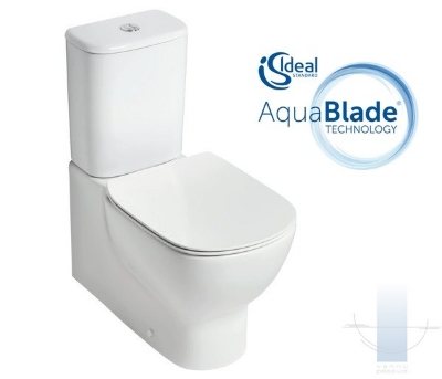 Изображение Унитаз IDEAL STANDARD Tesi Aquablade, подача воды снизу, 6/3l с крышкой Soft Close