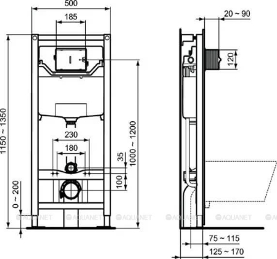 Изображение Встраиваемая рама IDEAL STANDARD ProSys™ 120M