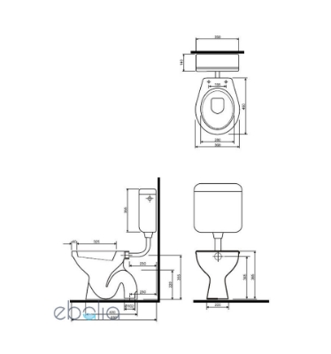 Picture of WC KOLO Idol without flushing cisterns , vertical