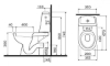 Picture of WC KOLO SOLO horizontal outlet bottom inlet, PP seat