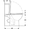 Изображение Унитаз KOLO Freja c Duroplast Soft Close крышкой, косой выпуск, нижнее подключение