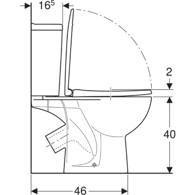 Picture of WC KOLO Freja Duroplast Soft Close seat, 45 gr, bottom inlet