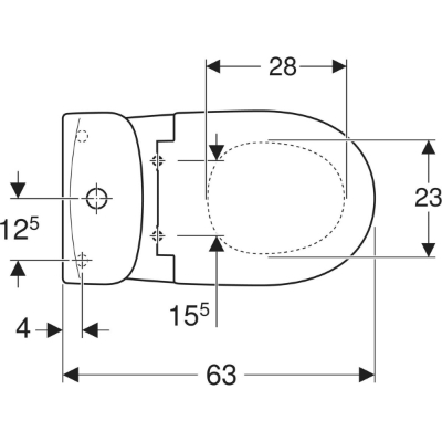 Picture of WC KOLO Freja Duroplast Soft Close seat, 45 gr, bottom inlet