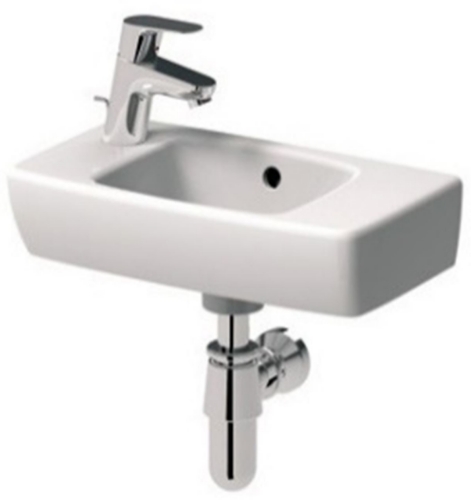 Picture of Ceramic basin Geberit Selnova Square 45X25cm kreisā