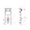 Picture of WC frame for wall hung WC VENTO  500X165mm, h=1125mm