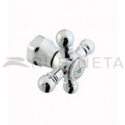 Picture of Faucet handle "CROSS" 7x7 "RUBINETA" for hot water