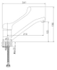 Picture of Kitchen sink mixer BORA STANDART Medic with raisened handle