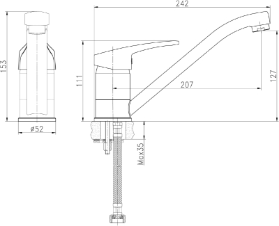 Attēls Virtuves maisītājs 210 mm BORA Standart