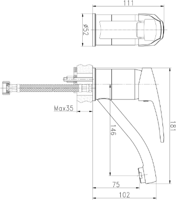 Attēls Virtuves maisītājs 145 mm BORA Standart