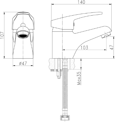 Picture of Washbasin mixer BORA Standart