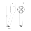 Picture of Handshower Bora H08011 grey 70mm