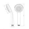 Picture of Handshower Bora H21011 grey 85mm