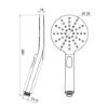 Picture of Handshower Vento H12013W white 120mm 3 F