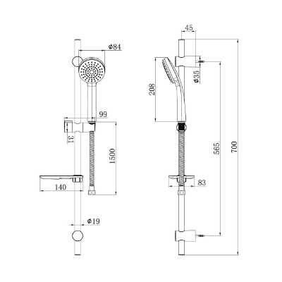 Picture of Shower set Bora Style with handshower