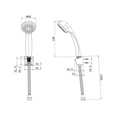 Picture of Shower set Bora Basic with handshower