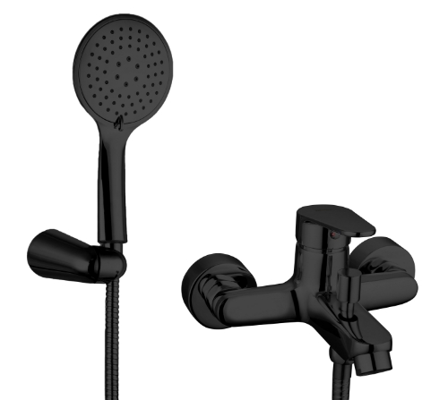 Picture of Shower and bathub faucet Bora Smart black with accesuaries