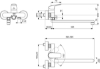 Изображение Смеситель для ванны и душа Ceraflex IdealStandard без аксессуаров с длинным изливом