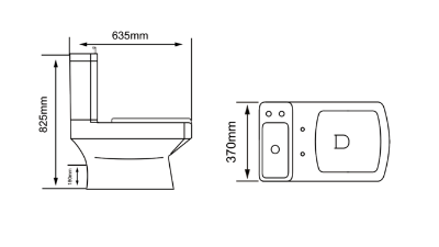 Picture of WC set 3in1 Econom (WC bowl with horizontal outlet, 3/6l, with PP Soft Close seat, tank with integrated washbasin, mixer),  side inlet