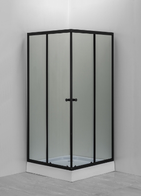 Picture of Shower enclosure GOTLAND Eko Black 800*800*195cm with low tray