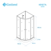 Picture of Shower cabin GOTLAND KRISTA 90*90*195 cm, low tray, without roof-top