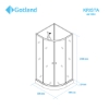 Picture of Shower cabin  GOTLAND KRISTA 80*80*195 cm, low tray, without room-top