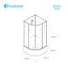 Picture of Shower cabin  GOTLAND SVEA 80*80*195 cm, High tray, without room-top