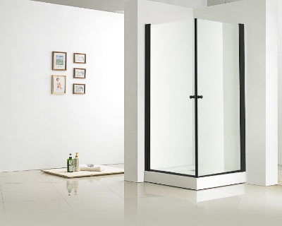 Picture of Shower enclosure Vento Napoli 90*90*195 square, glass 6mm Easy Clean, without tray, black profile