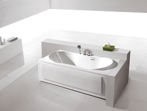 Picture of Acrylic bath with mixer 160x80x58, right